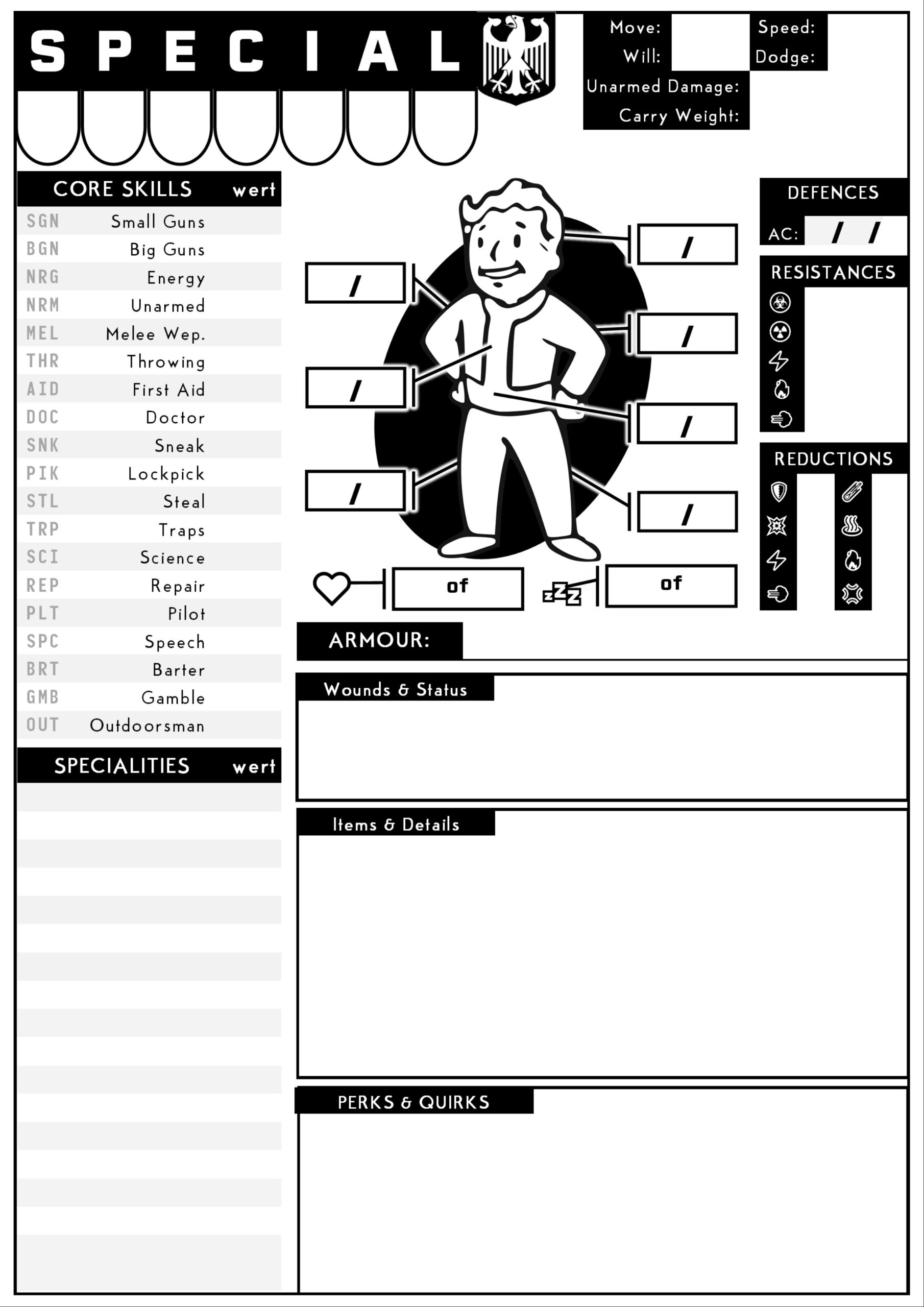 gurps 3rd edition character sheet interactive