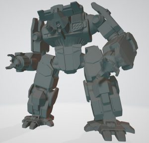 battltetech hammerhead mech 3d render